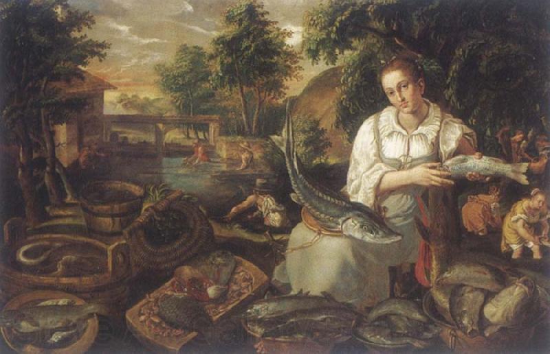 CAMPI, Vincenzo The Fischverkauferin France oil painting art